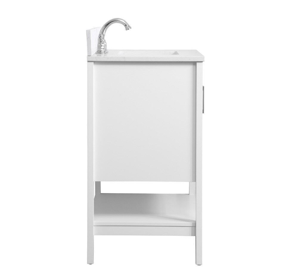 Elegant Furniture & Lighting - Aubrey 30 inch Single Bathroom Vanity in White with Backsplash - VF16030WH-BS veiw 7