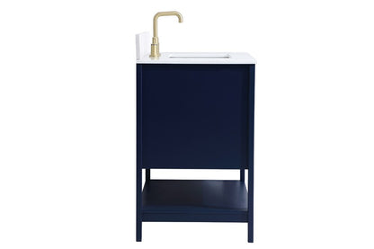 Elegant Furniture & Lighting - Aubrey 36 inch Single Bathroom Vanity in Blue with Backsplash - VF16036BL-BS veiw 7