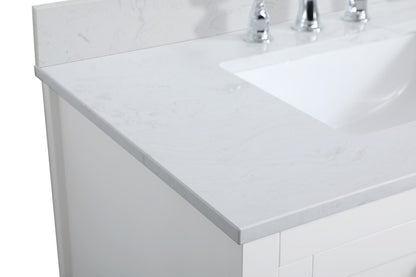 Elegant Furniture & Lighting - Aubrey 36 inch Single Bathroom Vanity in White with Backsplash - VF16036WH-BS veiw 5