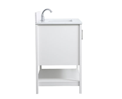 Elegant Furniture & Lighting - Aubrey 36 inch Single Bathroom Vanity in White with Backsplash - VF16036WH-BS veiw 7