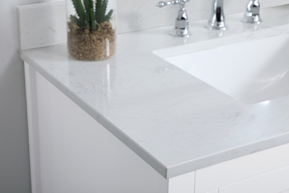 Elegant Furniture & Lighting - Aubrey 36 inch Single Bathroom Vanity in White with Backsplash - VF16036WH-BS veiw 10
