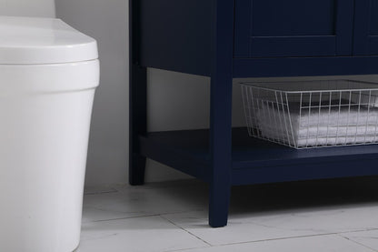 Elegant Furniture & Lighting - Aubrey 42 inch Single Bathroom Vanity in Blue with Backsplash - VF16042BL-BS veiw 12