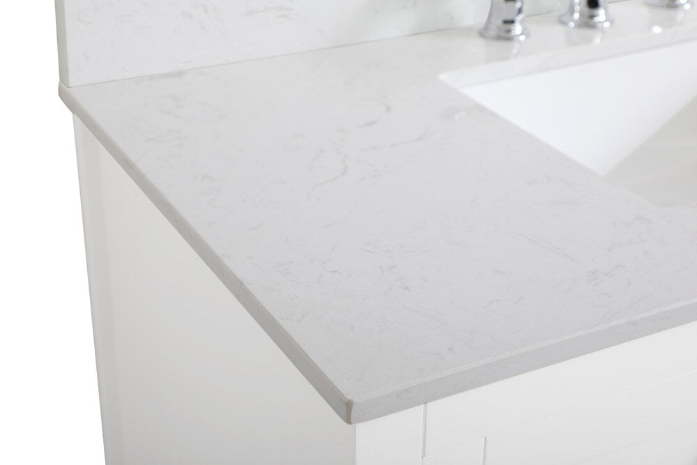 Elegant Furniture & Lighting - Aubrey 42 inch Single Bathroom Vanity in White with Backsplash - VF16042WH-BS veiw 5