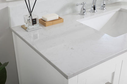 Elegant Furniture & Lighting - Aubrey 42 inch Single Bathroom Vanity in White with Backsplash - VF16042WH-BS veiw 10