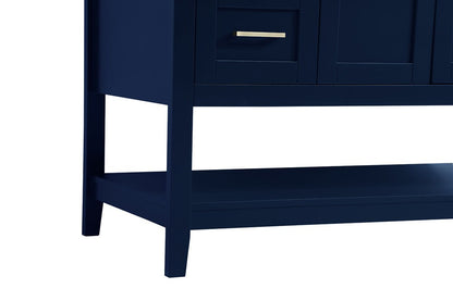 Elegant Furniture & Lighting - Aubrey 48 inch Single Bathroom Vanity in Blue with Backsplash - VF16048BL-BS veiw 6