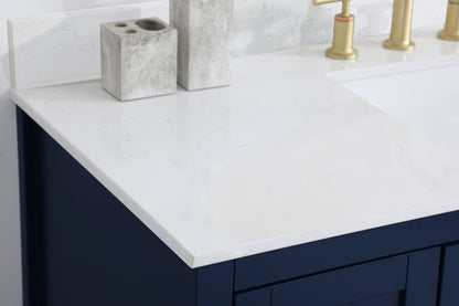 Elegant Furniture & Lighting - Aubrey 48 inch Single Bathroom Vanity in Blue with Backsplash - VF16048BL-BS veiw 11