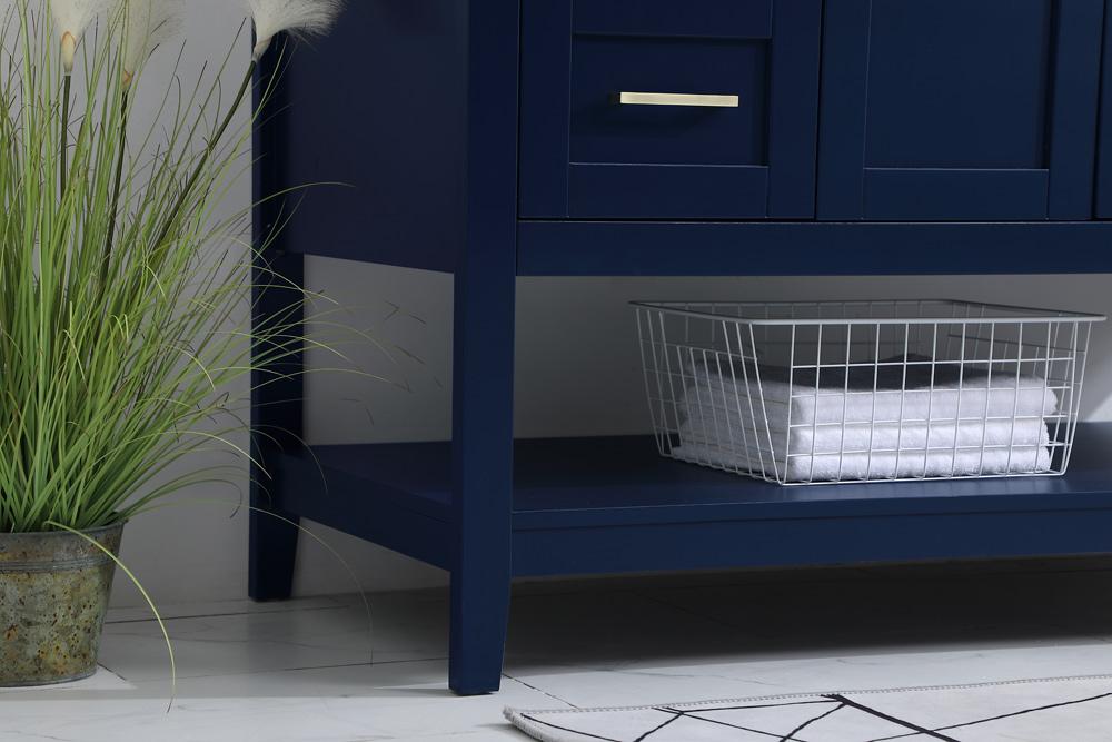 Elegant Furniture & Lighting - Aubrey 48 inch Single Bathroom Vanity in Blue with Backsplash - VF16048BL-BS veiw 12