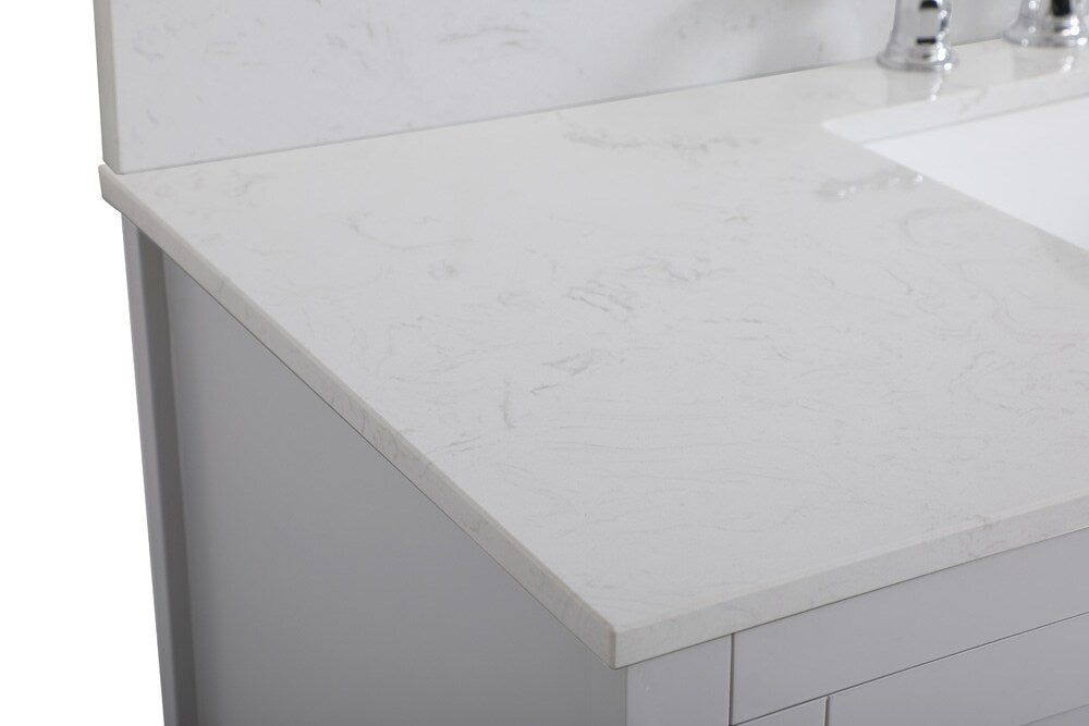 Elegant Furniture & Lighting - Aubrey 48 inch Single Bathroom Vanity in Grey with Backsplash - VF16048GR-BS veiw 5