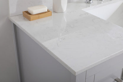 Elegant Furniture & Lighting - Aubrey 48 inch Single Bathroom Vanity in Grey with Backsplash - VF16048GR-BS veiw 10