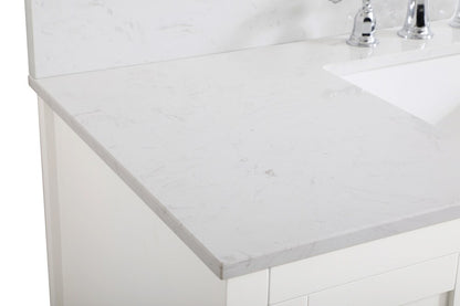 Elegant Furniture & Lighting - Aubrey 48 inch Single Bathroom Vanity in White with Backsplash - VF16048WH-BS veiw 5