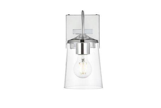 Elegant Furniture & Lighting - Avani 1 light Chrome and Clear Bath Sconce - LD7313W5CH veiw 1