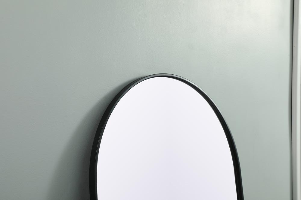 Elegant Furniture & Lighting - Ayra Metal Frame Arch Full Length Mirror 28x74 Inch in Black - MR1A2874BLK veiw 6