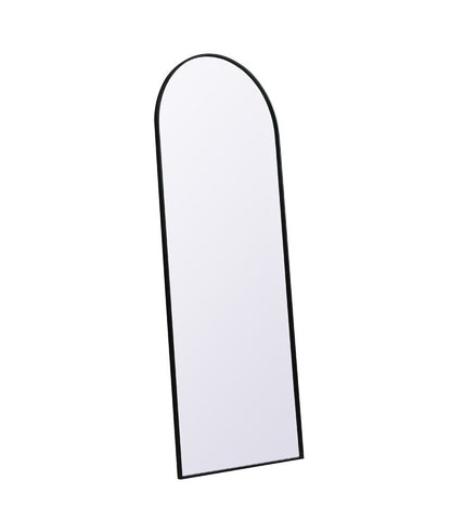 Elegant Furniture & Lighting - Ayra Metal Frame Arch Full Length Mirror 28x74 Inch in Black - MR1A2874BLK veiw 7