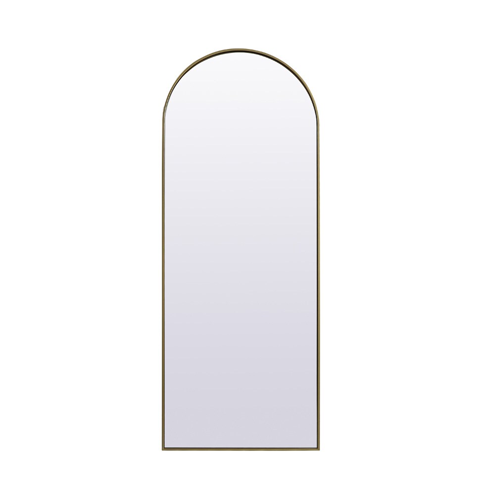 Elegant Furniture & Lighting - Ayra Metal Frame Arch Full Length Mirror 28x74 Inch in Brass - MR1A2874BRS veiw 1