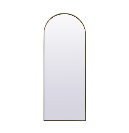 Elegant Furniture & Lighting - Ayra Metal Frame Arch Full Length Mirror 28x74 Inch in Brass - MR1A2874BRS veiw 1