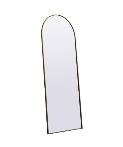 Elegant Furniture & Lighting - Ayra Metal Frame Arch Full Length Mirror 28x74 Inch in Brass - MR1A2874BRS veiw 7