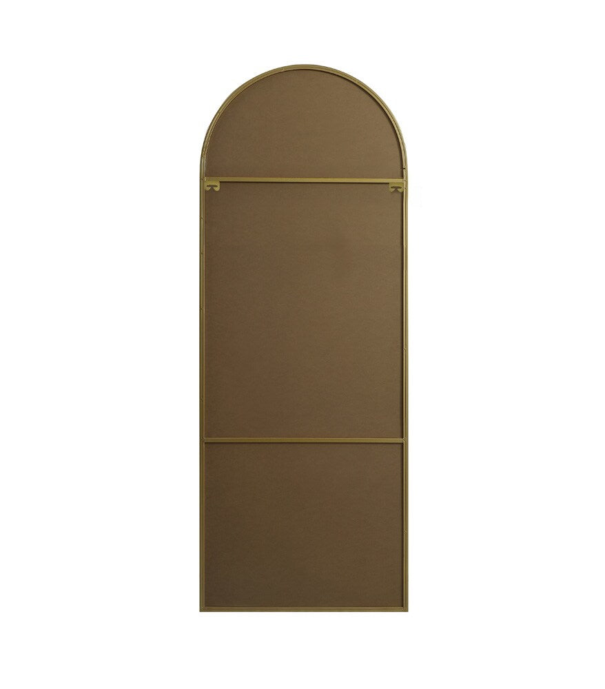 Elegant Furniture & Lighting - Ayra Metal Frame Arch Full Length Mirror 28x74 Inch in Brass - MR1A2874BRS veiw 8