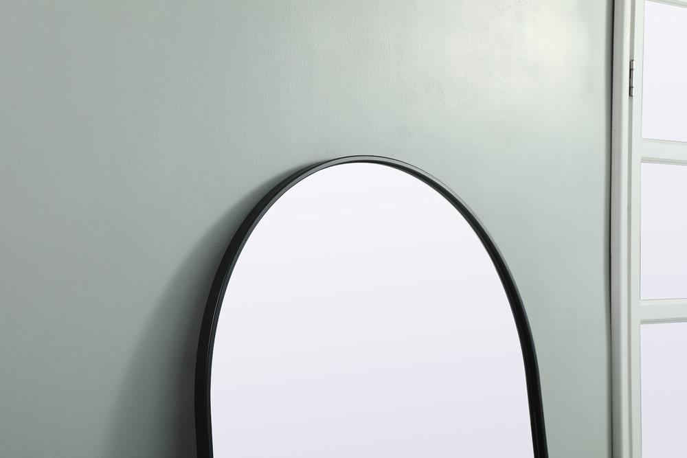 Elegant Furniture & Lighting - Ayra Metal Frame Arch Full Length Mirror 32x76 Inch in Black - MR1A3276BLK veiw 6