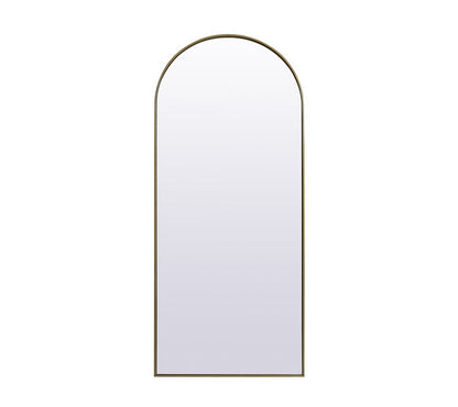 Elegant Furniture & Lighting - Ayra Metal Frame Arch Full Length Mirror 32x76 Inch in Brass - MR1A3276BRS veiw 1