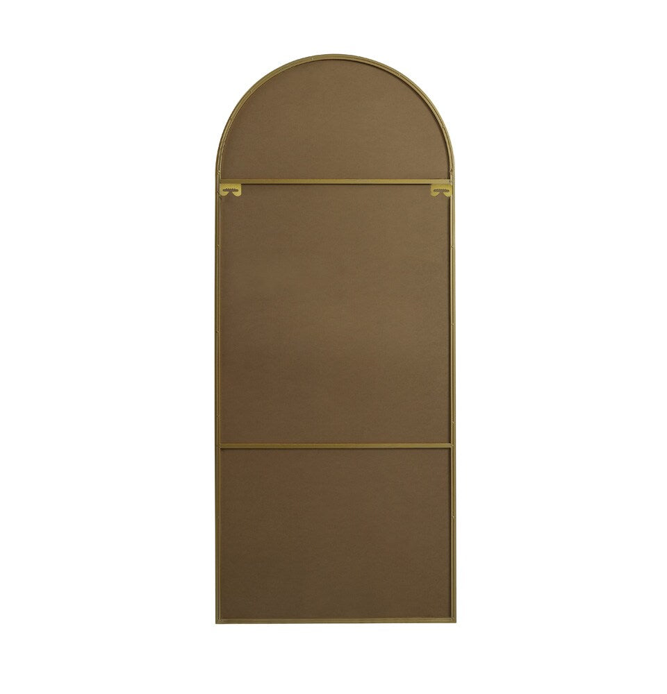 Elegant Furniture & Lighting - Ayra Metal Frame Arch Full Length Mirror 32x76 Inch in Brass - MR1A3276BRS veiw 8