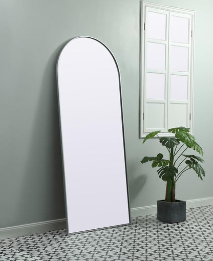 Elegant Furniture & Lighting - Ayra Metal Frame Arch Full Length Mirror 32x76 Inch in Silver - MR1A3276SIL veiw 3