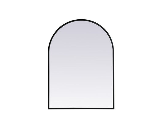 Elegant Furniture & Lighting - Ayra Metal Frame Arch Mirror 22x30 Inch in Black - MR1A2230BLK veiw 1