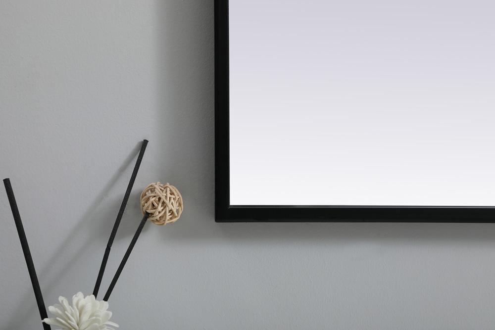 Elegant Furniture & Lighting - Ayra Metal Frame Arch Mirror 22x30 Inch in Black - MR1A2230BLK veiw 6