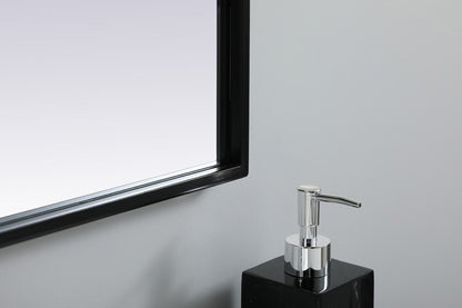 Elegant Furniture & Lighting - Ayra Metal Frame Arch Mirror 22x30 Inch in Black - MR1A2230BLK veiw 7