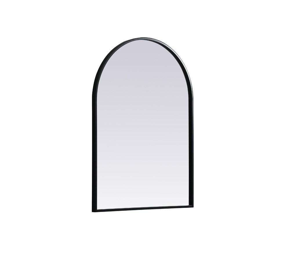 Elegant Furniture & Lighting - Ayra Metal Frame Arch Mirror 22x30 Inch in Black - MR1A2230BLK veiw 8