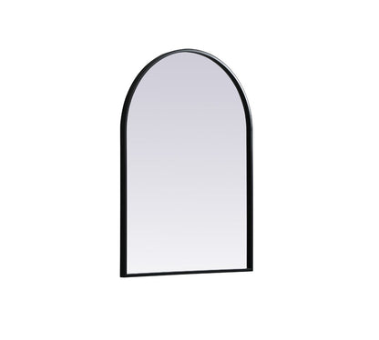 Elegant Furniture & Lighting - Ayra Metal Frame Arch Mirror 22x30 Inch in Black - MR1A2230BLK veiw 8