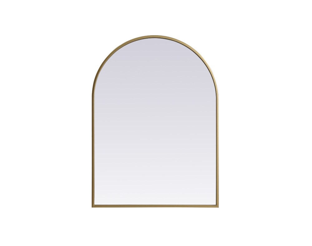 Elegant Furniture & Lighting - Ayra Metal Frame Arch Mirror 22x30 Inch in Brass - MR1A2230BRS veiw 1