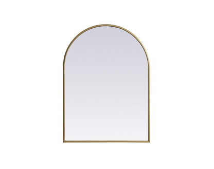 Elegant Furniture & Lighting - Ayra Metal Frame Arch Mirror 22x30 Inch in Brass - MR1A2230BRS veiw 1