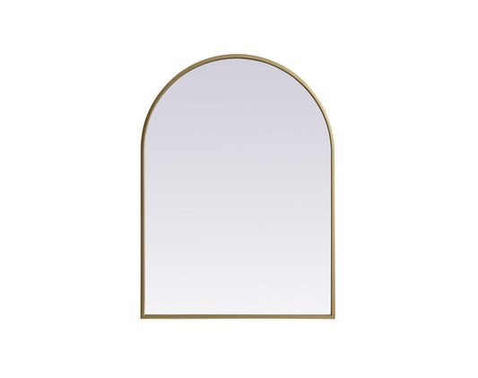 Elegant Furniture & Lighting - Ayra Metal Frame Arch Mirror 22x30 Inch in Brass - MR1A2230BRS veiw 1
