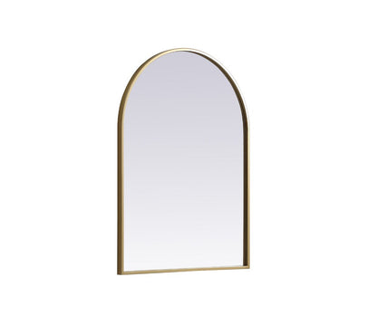Elegant Furniture & Lighting - Ayra Metal Frame Arch Mirror 22x30 Inch in Brass - MR1A2230BRS veiw 8