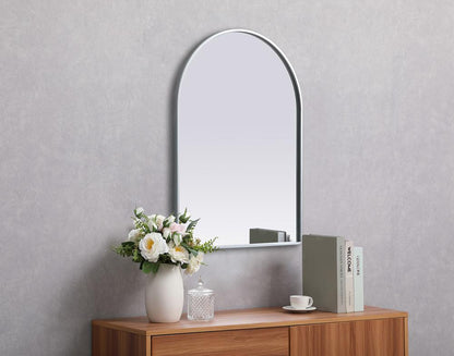 Elegant Furniture & Lighting - Ayra Metal Frame Arch Mirror 22x30 Inch in Silver - MR1A2230SIL veiw 5