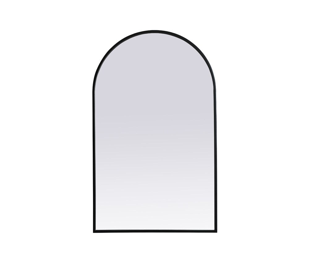 Elegant Furniture & Lighting - Ayra Metal Frame Arch Mirror 22x36 Inch in Black - MR1A2236BLK veiw 1