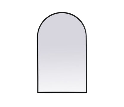 Elegant Furniture & Lighting - Ayra Metal Frame Arch Mirror 22x36 Inch in Black - MR1A2236BLK veiw 1