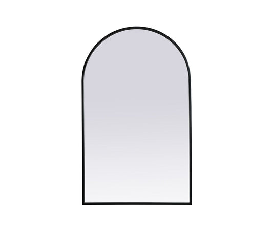 Elegant Furniture & Lighting - Ayra Metal Frame Arch Mirror 22x36 Inch in Black - MR1A2236BLK veiw 1