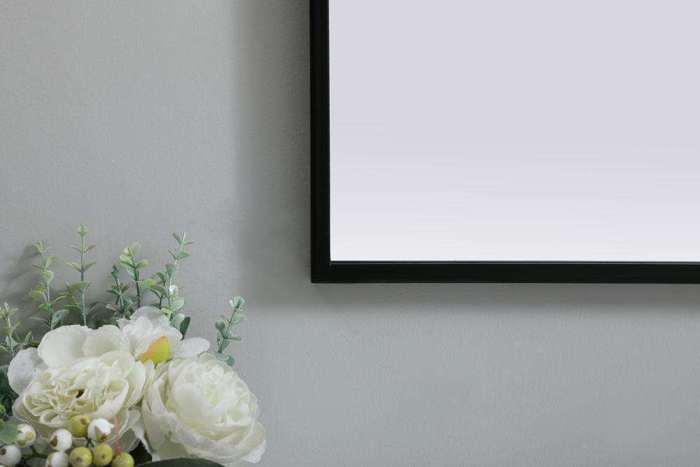 Elegant Furniture & Lighting - Ayra Metal Frame Arch Mirror 22x36 Inch in Black - MR1A2236BLK veiw 6