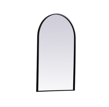 Elegant Furniture & Lighting - Ayra Metal Frame Arch Mirror 22x36 Inch in Black - MR1A2236BLK veiw 8