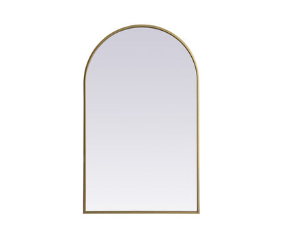 Elegant Furniture & Lighting - Ayra Metal Frame Arch Mirror 22x36 Inch in Brass - MR1A2236BRS veiw 1