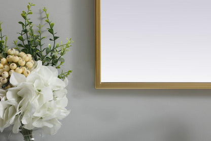 Elegant Furniture & Lighting - Ayra Metal Frame Arch Mirror 22x36 Inch in Brass - MR1A2236BRS veiw 6