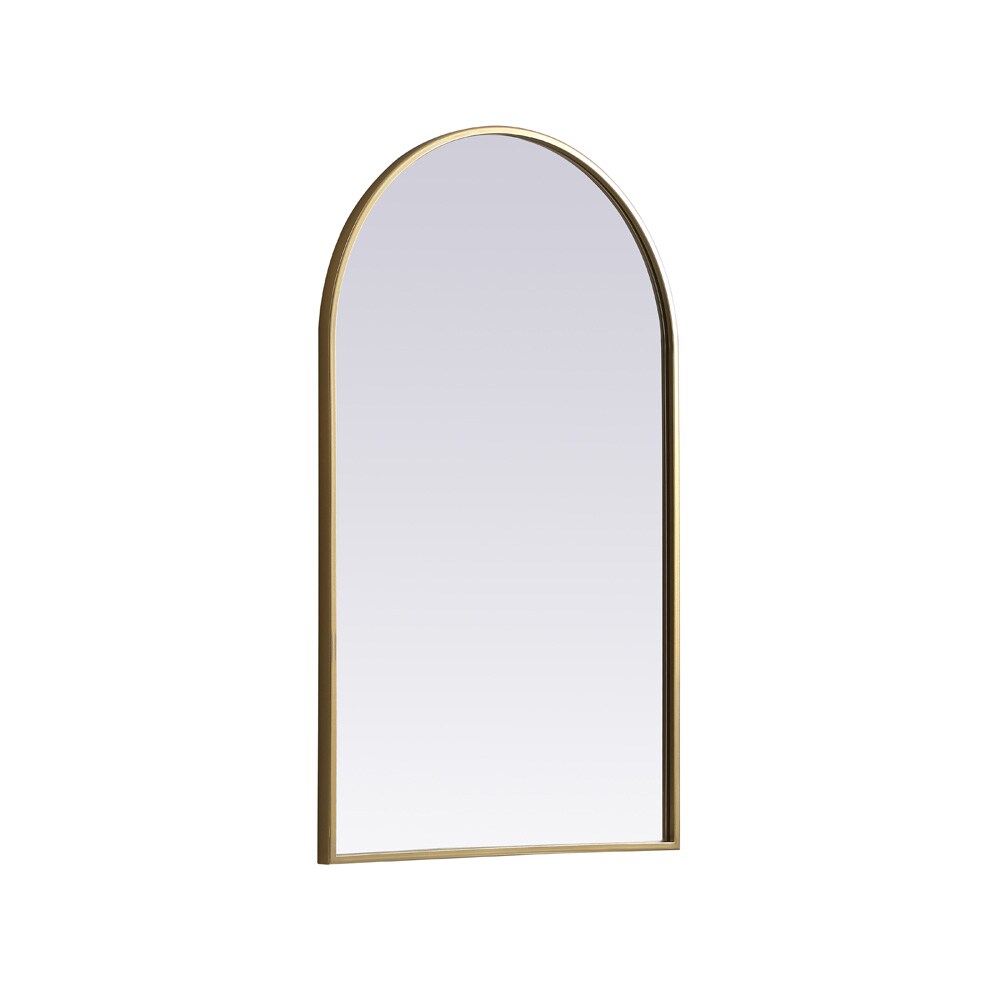Elegant Furniture & Lighting - Ayra Metal Frame Arch Mirror 22x36 Inch in Brass - MR1A2236BRS veiw 8