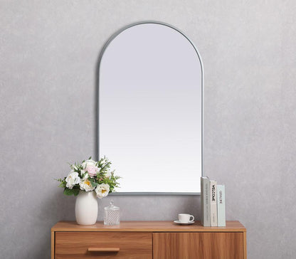 Elegant Furniture & Lighting - Ayra Metal Frame Arch Mirror 22x36 Inch in Silver - MR1A2236SIL veiw 4