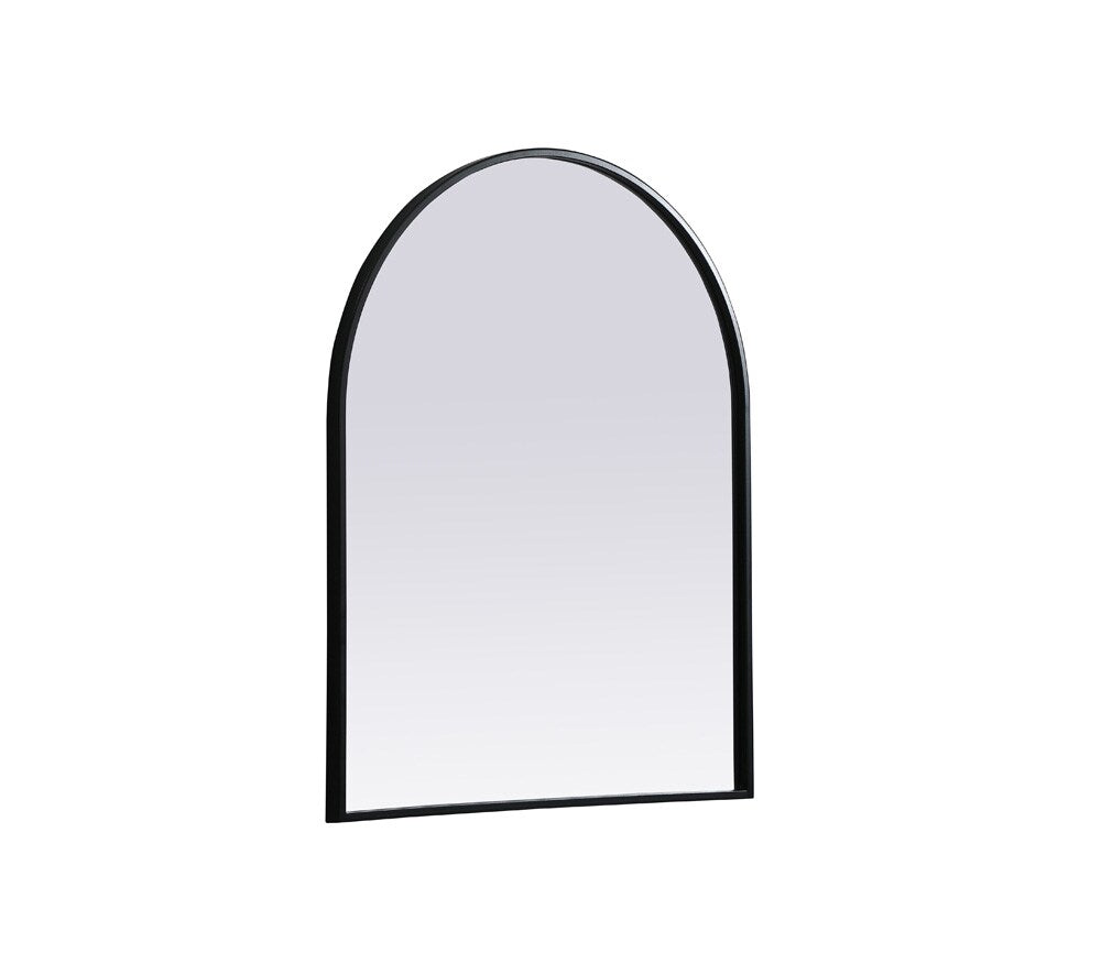 Elegant Furniture & Lighting - Ayra Metal Frame Arch Mirror 24x30 Inch in Black - MR1A2430BLK veiw 8