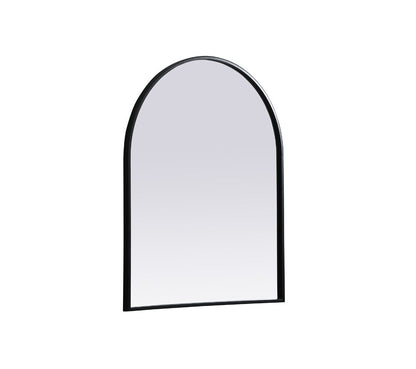 Elegant Furniture & Lighting - Ayra Metal Frame Arch Mirror 24x30 Inch in Black - MR1A2430BLK veiw 8