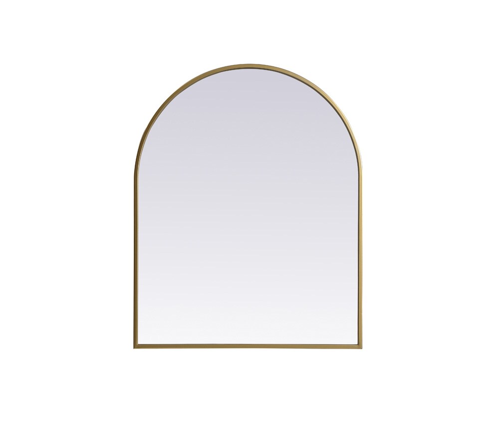 Elegant Furniture & Lighting - Ayra Metal Frame Arch Mirror 24x30 Inch in Brass - MR1A2430BRS veiw 1
