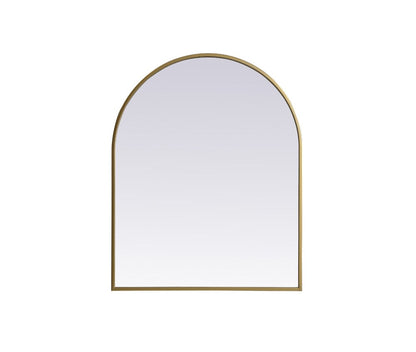 Elegant Furniture & Lighting - Ayra Metal Frame Arch Mirror 24x30 Inch in Brass - MR1A2430BRS veiw 1
