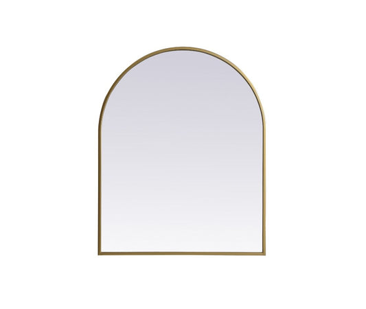 Elegant Furniture & Lighting - Ayra Metal Frame Arch Mirror 24x30 Inch in Brass - MR1A2430BRS veiw 1