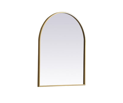 Elegant Furniture & Lighting - Ayra Metal Frame Arch Mirror 24x30 Inch in Brass - MR1A2430BRS veiw 8